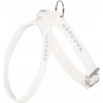 Postroj pro psa DINGO OZDOBNÉ POSTROJE PRO PSA GLAMOUR Č. 2 BÍLÉ