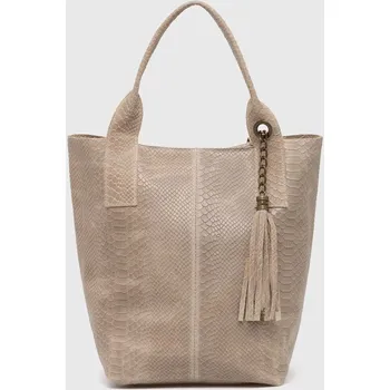 Kabelka Kožená kabelka Answear.LAB 579.HWK béžová 80X, vel. ONE SIZE