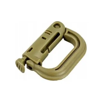 PLASTOVÁ KARABINA TYPU D S UZÁVĚREM MOLLE, KHAKI