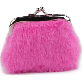 Peněženka Malá peněženka / mincovka plyšová, barva 3 růžová pink