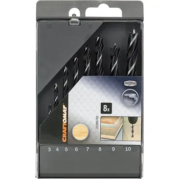 Vrták CRAFTOMAT - Sada vrtáků do dřeva 3-10mm, 8 ks