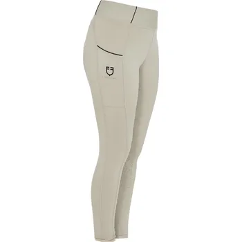 Jezdecké kalhoty EQUESTRO Legíny jezdecké Equestro, s gripem, dívčí, oxford tan 8 let