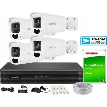 Bezpečnostní kamera IP kamera tubusová (bullet) Uniview IP UNIARCH 4Mpx 4 Kamery IPC-B314-APKZ 4 Mpx