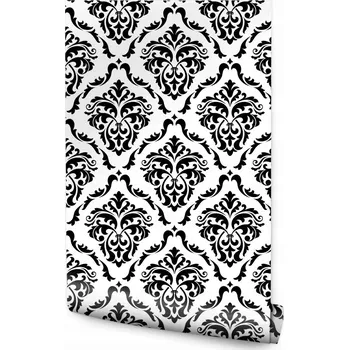 Fototapeta Černobílá vliesová tapeta do obýváku - ornamenty