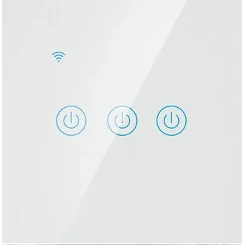 vypínač Trojitý dotykový SPÍNAČ SVĚTLA SKLENĚNÝ Zigbee Tuya HA