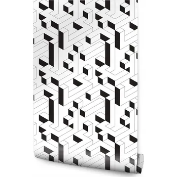 Fototapeta Dekorativní tapeta s 3D geometrickým vzorem