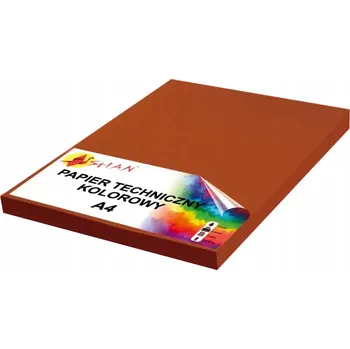 Kancelářský papír Technický papír A4 140g cihlově červený, 50 listů
