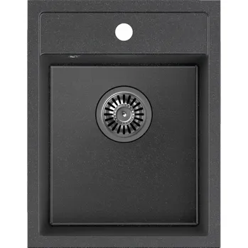 Granitový dřez Jednokomorový dřez myQ London granit černý