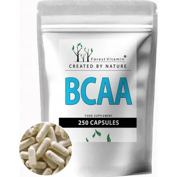 Aminokyselina AMINOKWASY ROZGAŁĘZIONE BCAA 250kaps CZYSTE BEZ PŘÍSAD REGENERACE SÍLA