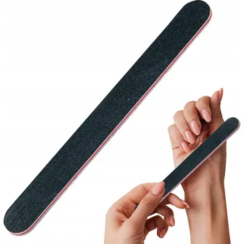 Pilník na nehty leštička na manikúru a pedikúru ROVNÝ ČERNÝ 180/240