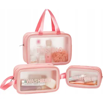 Kosmetická taška Růžová prostorná cestovní kosmetická taška voděodolná organizér washbag sada