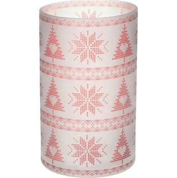 Svícen Yankee Candle Stínítko na svíčku Red and Gold Snowfall