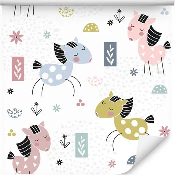 Fototapeta Tapeta do dětského pokoje zvířata květiny příroda