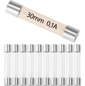 Vrták Skleněná pojistka 30mm 0.1A / 100mA CE 10 Ks. balení