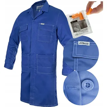 Pracovní obuv Pracovní plášť drelichový dlouhý modrý montérkový BOZP pánský Art-Mas Master L