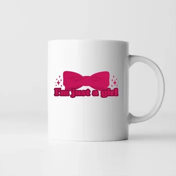 Žertovný předmět I'm just a girl - hrnek s potiskem