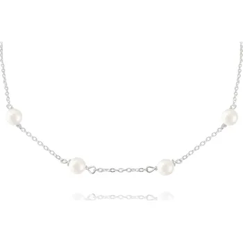 Náhrdelník Stříbrný náhrdelník s přírodními perlami
