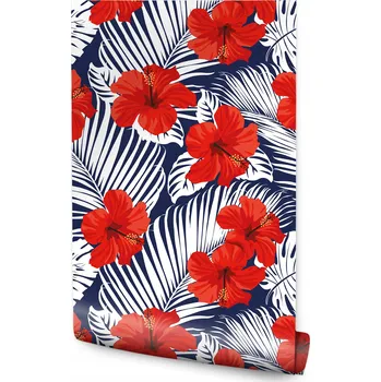 Fototapeta Tapeta Tropické květy a listy /512774392