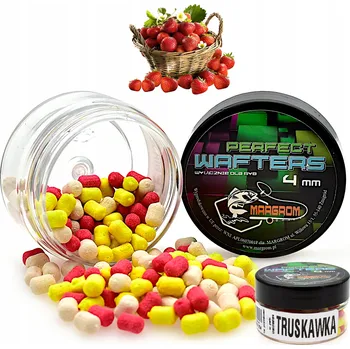 Boilies MARGROM Perfect WAFTERS 4mm aroma JAHODA (Jahoda) nástraha (Wafters)