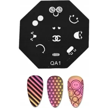 Šablona na nehty pro razítkování, zdobení hybridních nehtů