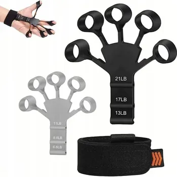 LOKOMO POSILOVAČ STISKU RUKY ČERNÝ 6-9 KG A ŠEDÝ 3-5 KG