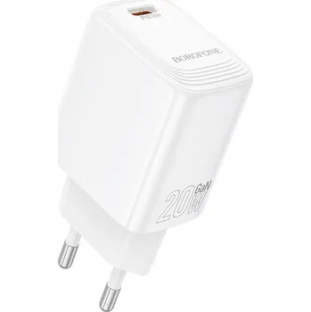 Adaptér Borofone BN26 Fuente s funkcí rychlonabíjení 20W bílý