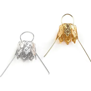 Vánoční dekorace Očka na baňky / záponky s kaplíkem, Balení 10 ks, Varianta 2 791/250/002 zlatá stř.