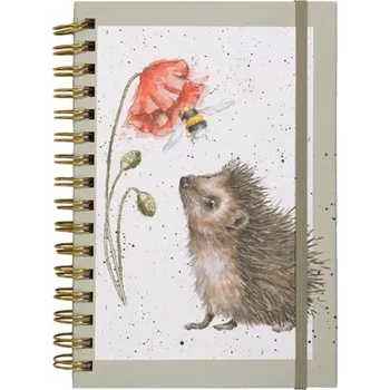 Blok Wrendale Designs Kroužkový blok Wrendale Designs "Busy as a Bee", A5, 90 l., linkovaný - Ježek a čmelák