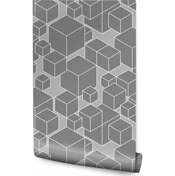 Tapeta Dekorativní tapeta do obýváku – Šestiúhelníky s 3D efektem