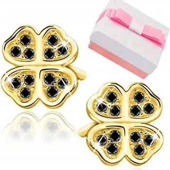 Náušnice STŘÍBRNÉ NÁUŠNICE JETELOVÉ LÍSTKY PRO DÍVKY STŘÍBRO 925