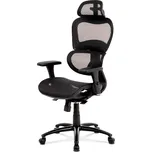 Kancelářská židle, synchronní mech., černá MESH, kovový kříž