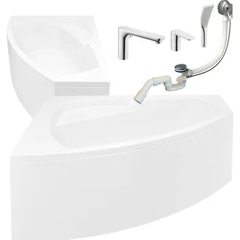 Vana ROHOVÁ VANA K ZDI S OBKLADEM, SEDÁTKEM, SIFONEM A BATERIÍ 160x105