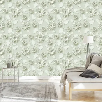 Fototapeta Tapeta Trojrozměrné Chryzantémy s Listy 53x1000