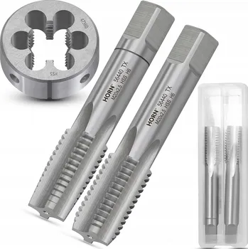 Závitořezný nástroj Závitníky M20 ruční 2ks M20x2.5 + Závitové očko