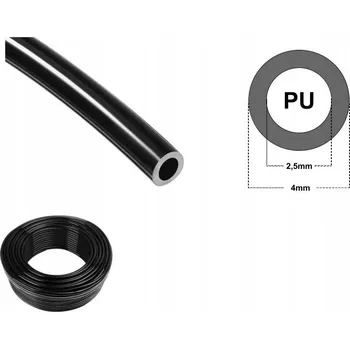 Příslušenství ke kompresoru PU Hadice 4/2,5mm, flexibilní, pneumatická, polyuretanová, 1m