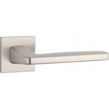 Dveřní kování Klika Erba Q, hranatá rozeta Slim 7 mm, nikl APRILE