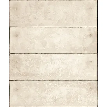 Tapeta BÉŽOVÁ VINYLOVÁ TAPETA VZHLED BETONU OMYVATELNÁ IMITACE BETONOVÝCH BLOKŮ