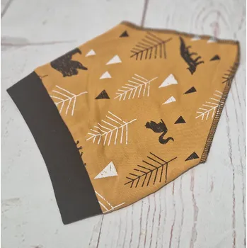 Šátek Yháček Šátek na hlavu Yháček, Lesní zvěř na ostře hořčicové Velikost:: S