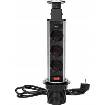 Elektrická zásuvka Orno černá Elektrická Zásuvka na pracovní desku