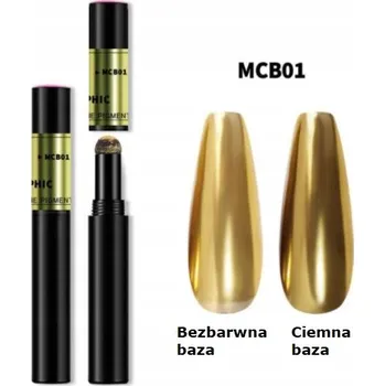 Pudr na nehty v tužce – zrcadlový efekt SVĚTLÉ ZLATO