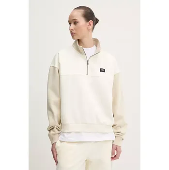 Dámská mikina Mikina Vans dámská, béžová barva, s aplikací, VN000H2AD0D1 01X, vel. M