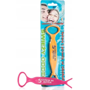 Péče o chrup ČISTIČ JAZYKA S DRŽÁKEM NA ZUBNÍ NIT