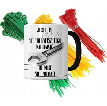 Keramický hrnek 330 ml ke Dni otců PRO tátu sada dárek HRNEK DO KANCELÁŘE NA KÁVU ČAJ VTIPNÝ ZÁBAVNÝ DINOSAURUS K NAROZENINÁM DEN MATEK OTCŮ DĚTÍ SYNA DCERY SVATBA PIS