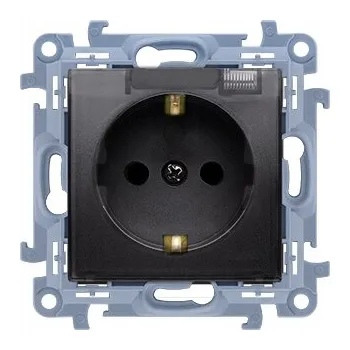 Elektrická zásuvka Elektrická Zásuvka zásuvka Kontakt-simon černá