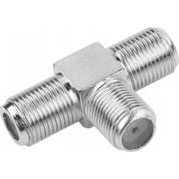 Anténní redukce F konektor na obou stranách Lamex 3x F konektor / Redukce F konektor - 2x F konektor