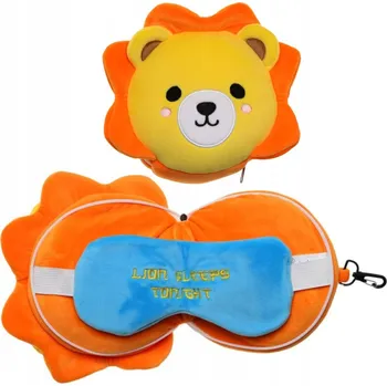 plyšák Lev polštář + potápěčské brýle plyšová hračka