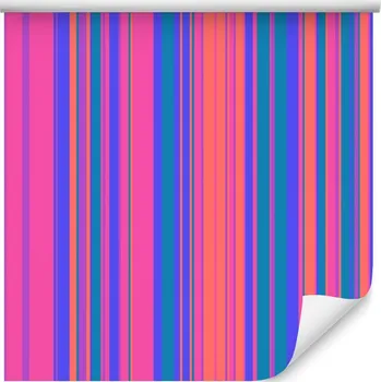Tapeta Tapeta s moderními barevnými pruhy, do obývacího pokoje, kanceláře