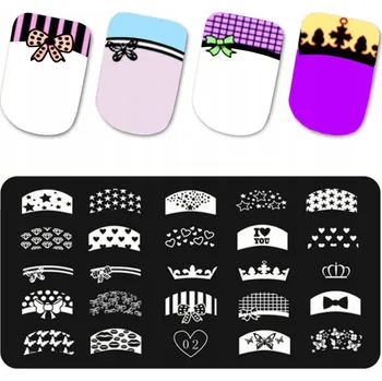 Šablona Destička na Nehty pro Francouzskou Manikúru