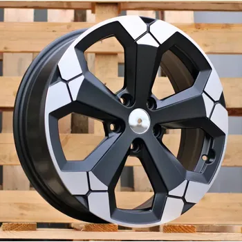 Alu kolo Alu kola Racing Line Y1274, 18x6.5 5x114.3 ET45, černá matná + leštěný límec