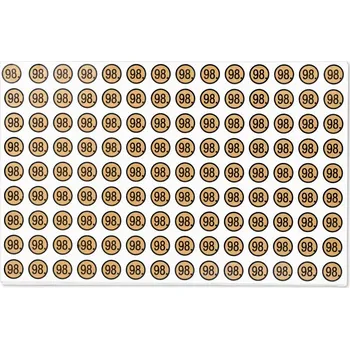 samolepka Samolepky se zlatou velikostí 98 125 Ks/1 arch